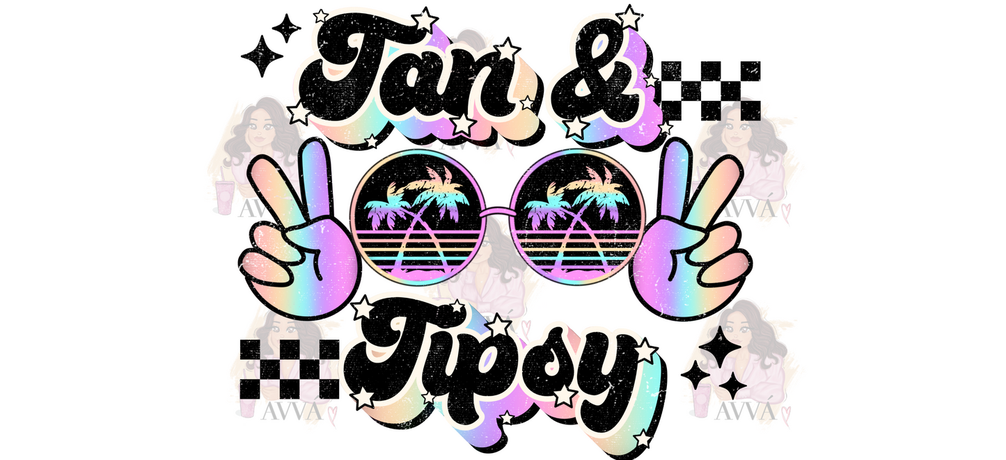 204 - Tan & Tipsy Libbey UV DTF