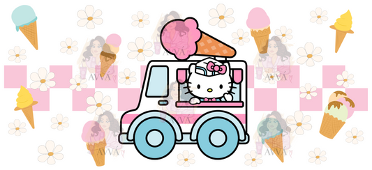 104 - Ice Cream Kitty Libbey UV DTF