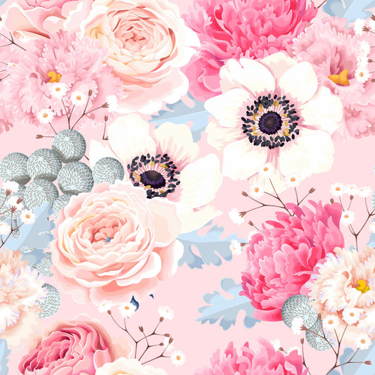 Floral pink winter