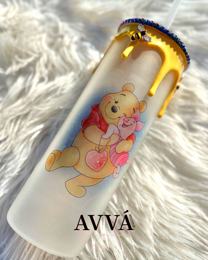 Pooh 20oz Glass Can