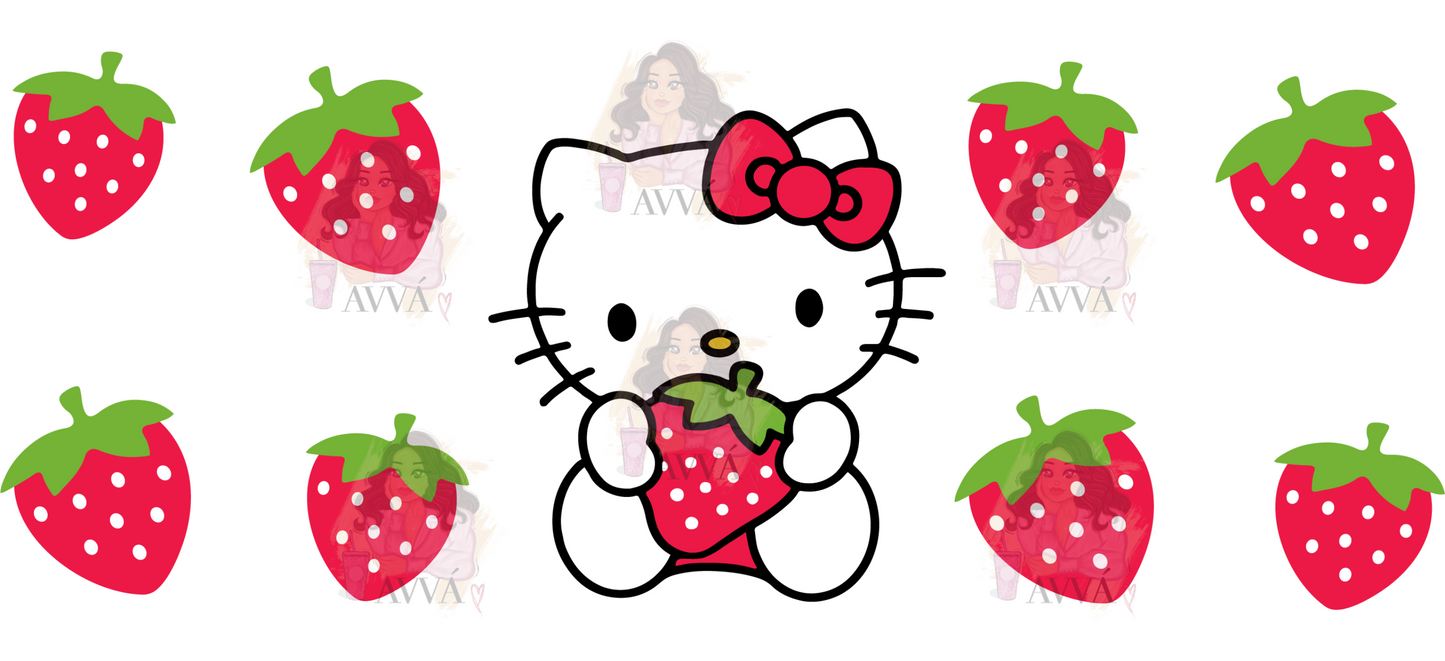 96a - Strawberry Kitty Libbey